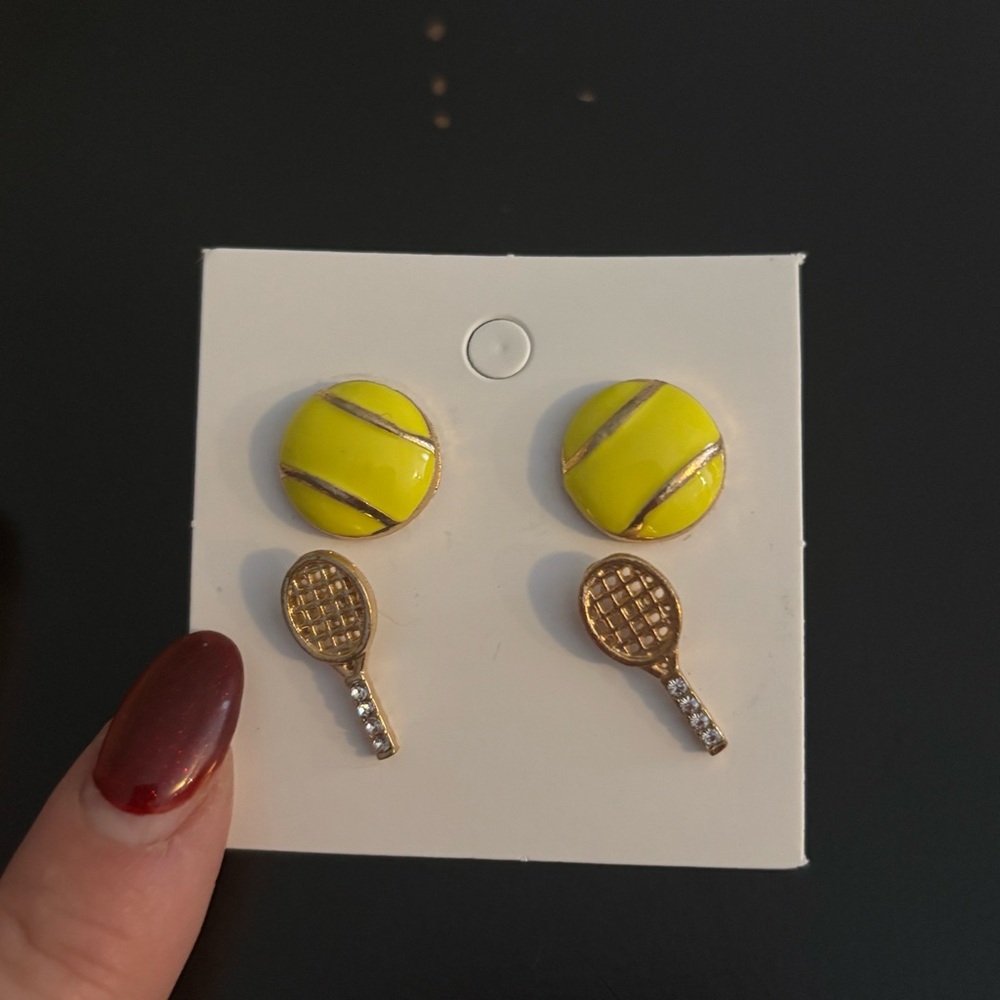 🎾 Tennis Earrings 🎾 - Picture 5 of 5